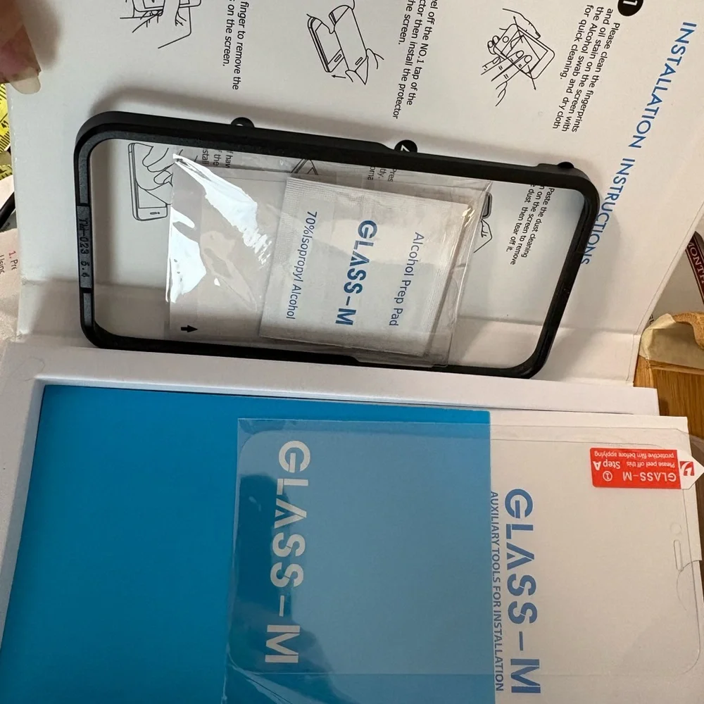 iPhone 12 mini anti blue light tempered glass & loopy camera lense protector new